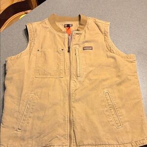 Patagonia Tan all seasons work Vest with Pockets